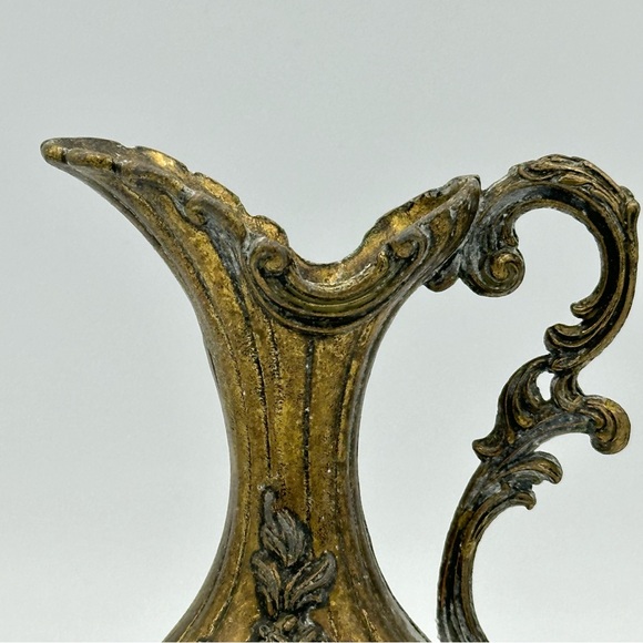 Vintage Small Golden Spelter Brass Ornate Vase 4.5” - Picture 3 of 8